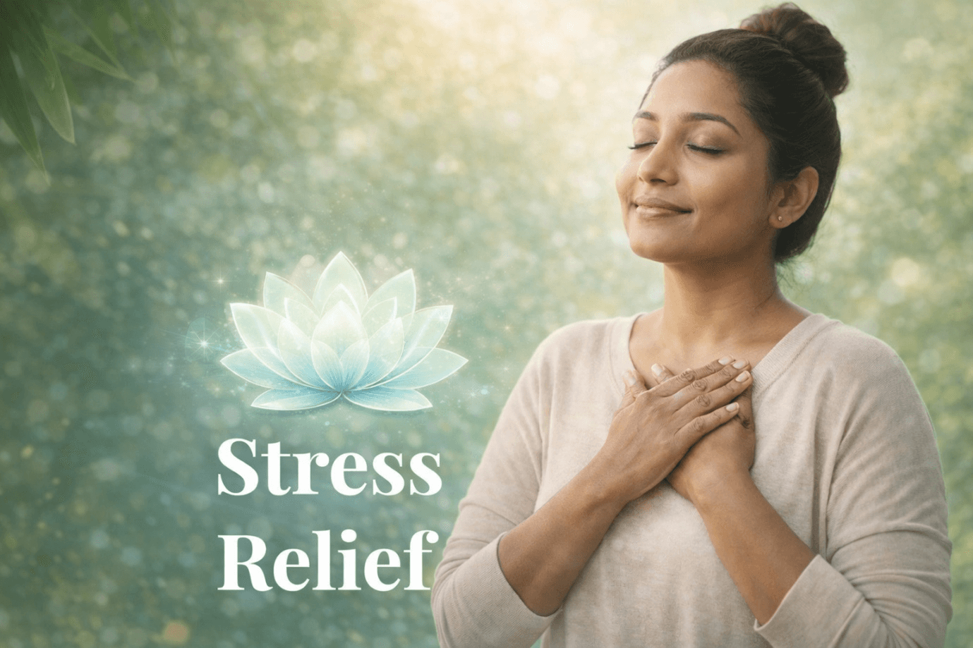 Soft spa wellness image with calm natural tones